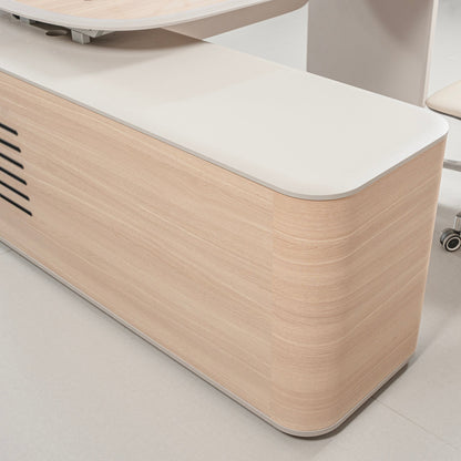 KELIAN  Reversible Executive Desk with Return 200-220cm - Oak