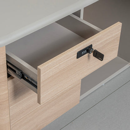 IDALY Executive Desk Right Return 220cm - Oak