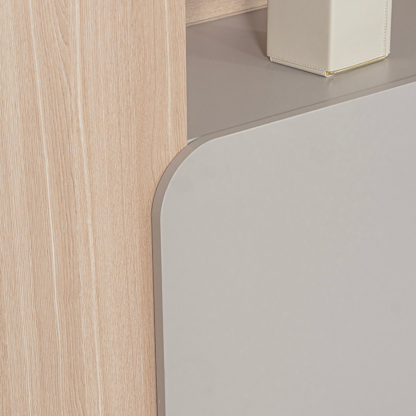 KELIAN 200cm Wall Storage & Display Unit  Oak - 110cm High