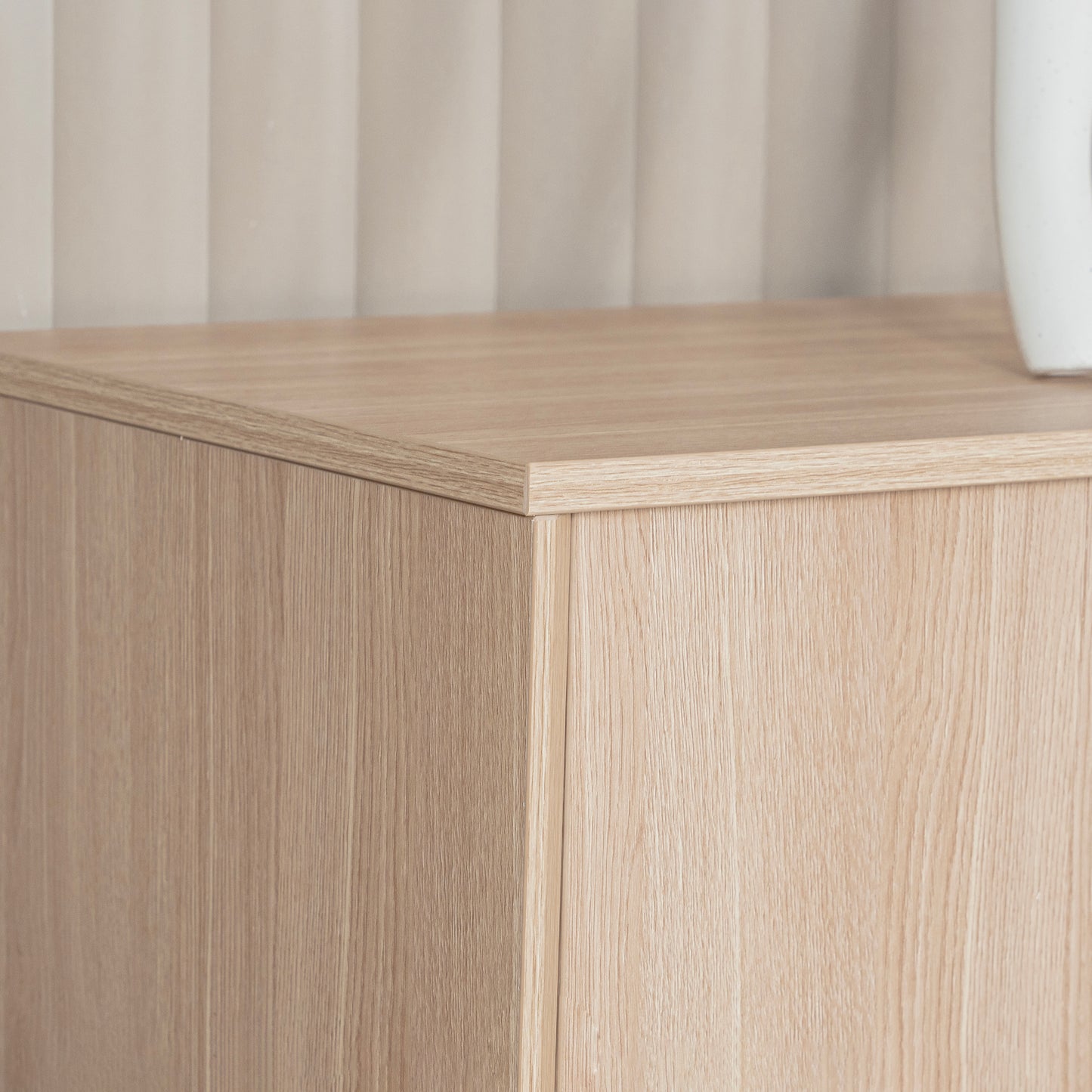 KELIAN 200cm Wall Storage & Display Unit  Oak - 110cm High