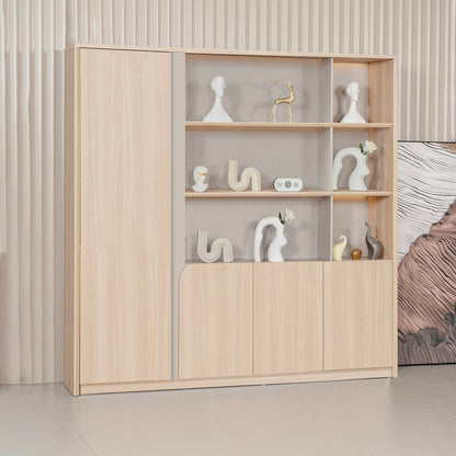 KELIAN  Display Wall Unit 200cm - Oak