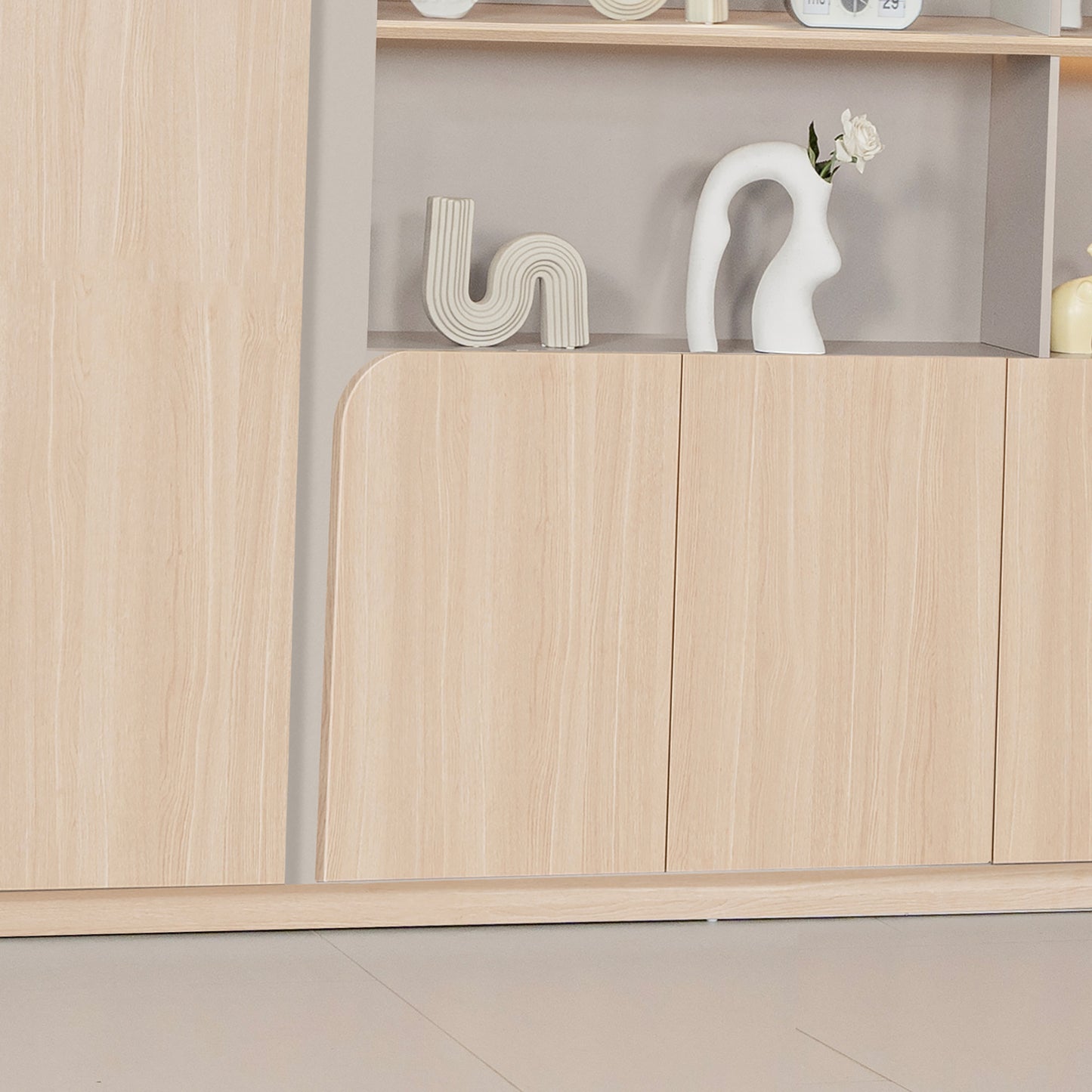 KELIAN  Display Wall Unit 200cm - Oak
