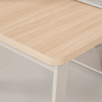 KELSEY 2-Person Back-to-Back Workstation with No Return 140cm – Oak