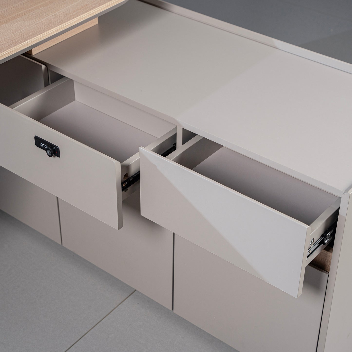 WESLEY Executive Desk Left Return 180cm - Oak