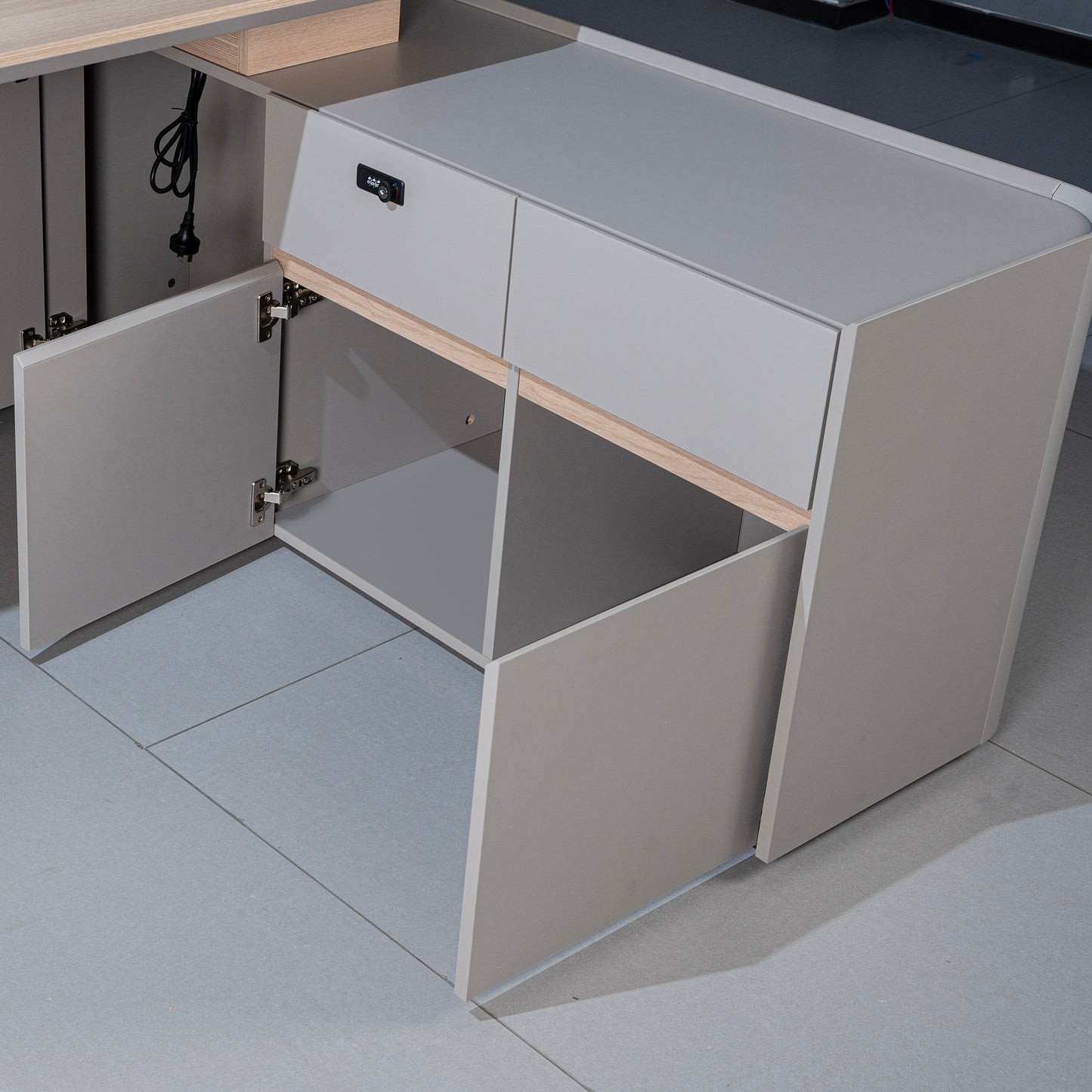 WESLEY Executive Desk Left Return 180cm - Oak