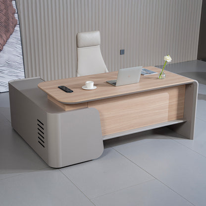 WESLEY Executive Desk Left Return 180cm - Oak