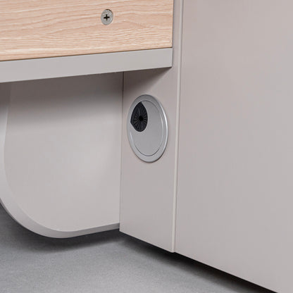 WESLEY Executive Desk Left Return 180cm - Oak