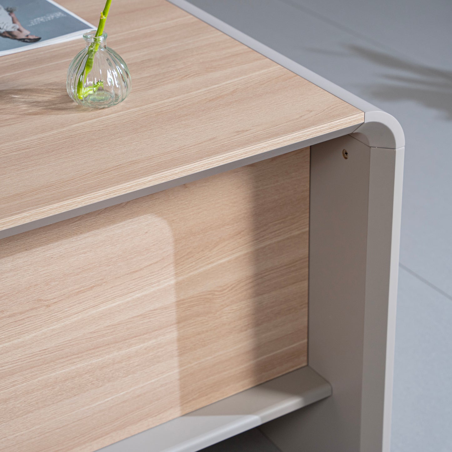 WESLEY Executive Desk Left Return 180cm - Oak