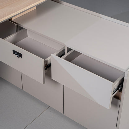 WESLEY Executive Desk Right Return 180cm - Oak