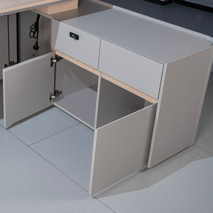 WESLEY Executive Desk Right Return 180cm - Oak