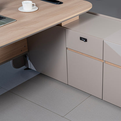 WESLEY Executive Desk Right Return 180cm - Oak