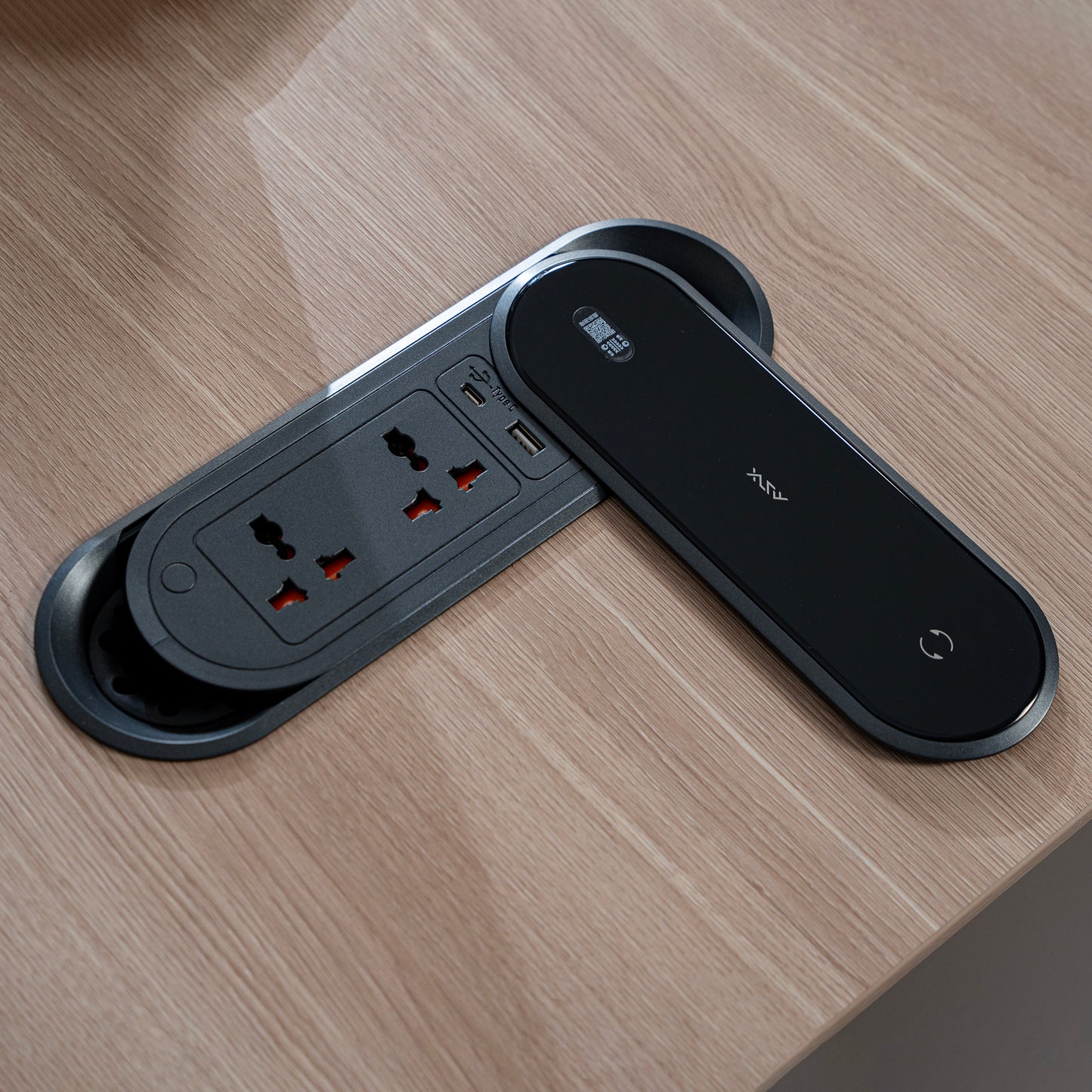 WESLEY Executive Desk Right Return 180cm - Oak