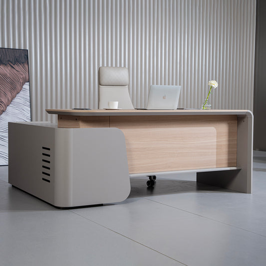 WESLEY Executive Desk Right Return 180cm - Oak