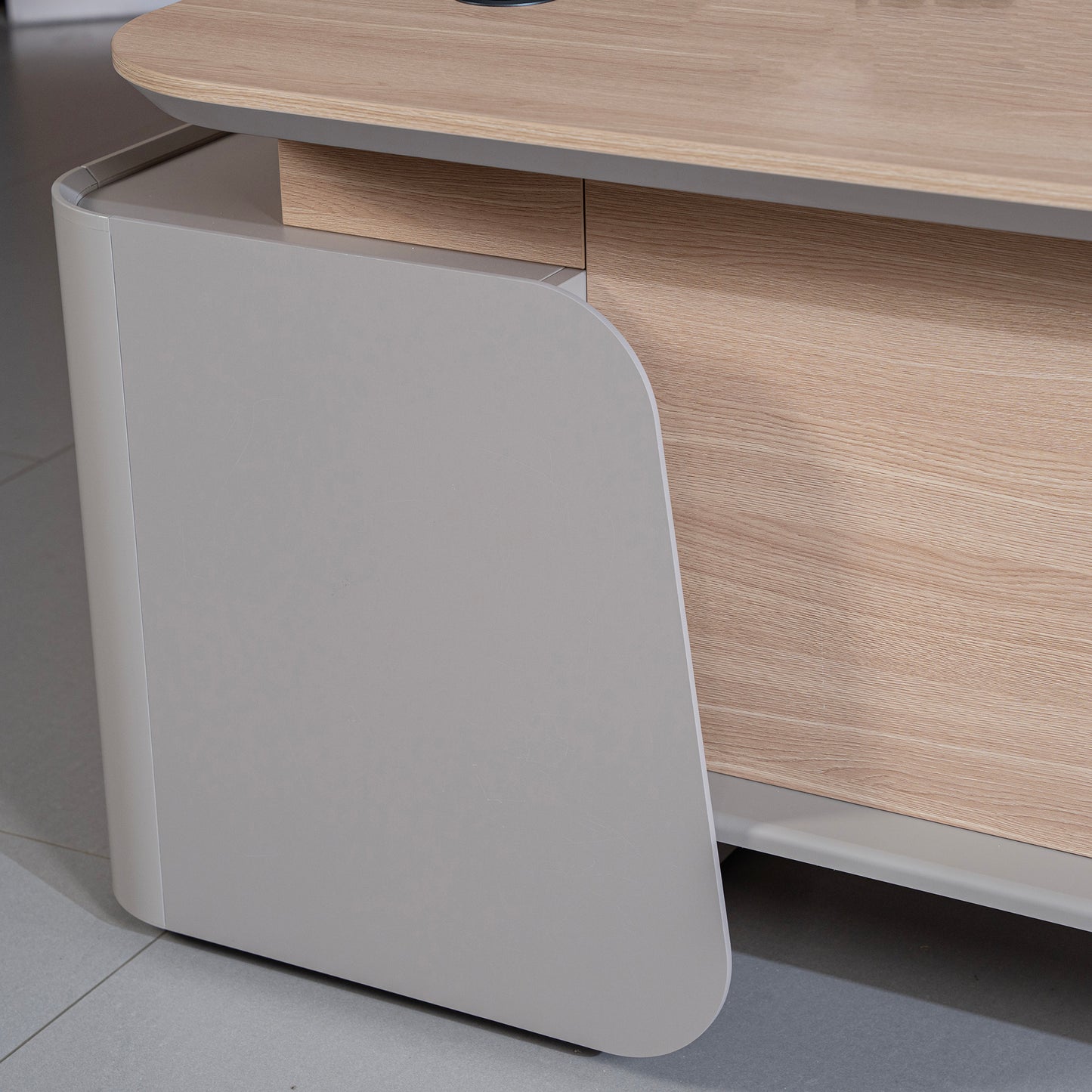 WESLEY Executive Desk Right Return 180cm - Oak