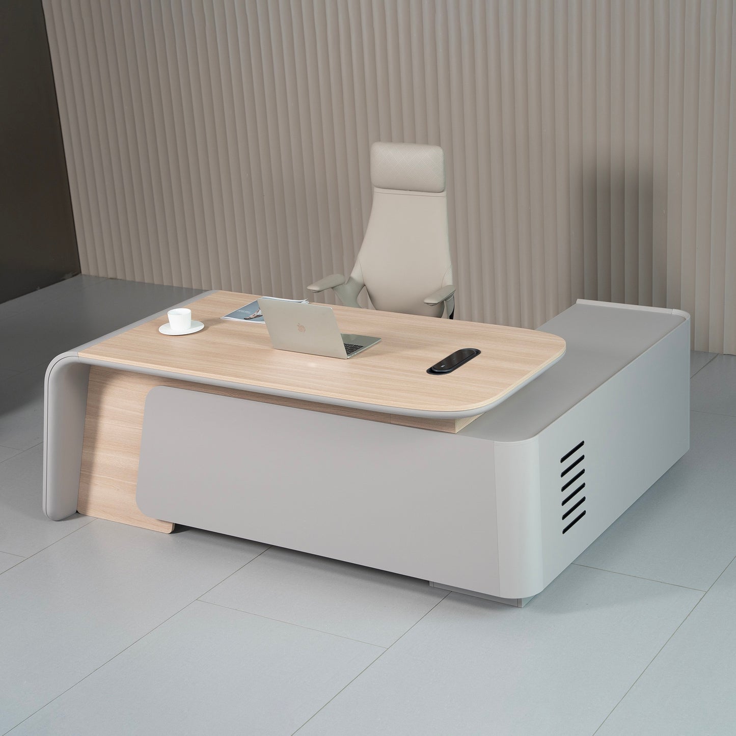 SEVANI Executive Desk Left Return 240cm - Oak