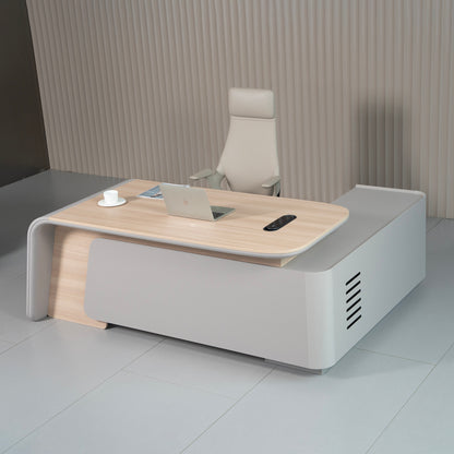 SEVANI Executive Desk Left Return 240cm - Oak