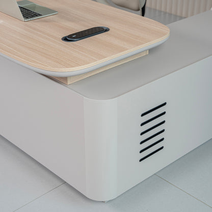 SEVANI Executive Desk Left Return 240cm - Oak