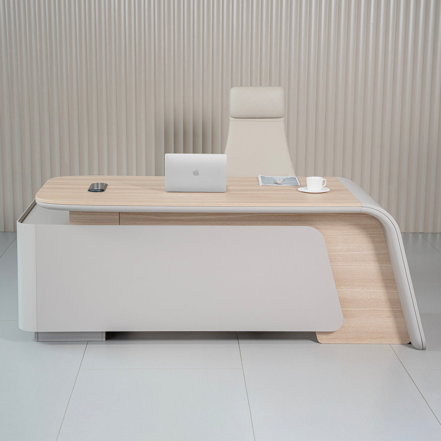 SEVANI Executive Desk Right Return - 200cm - Oak