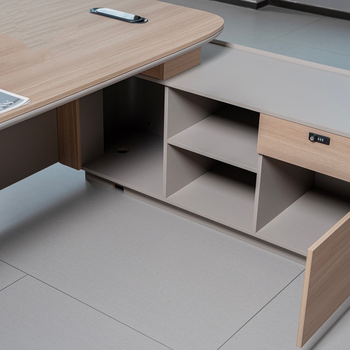 SEVANI Executive Desk Right Return 240cm - Oak