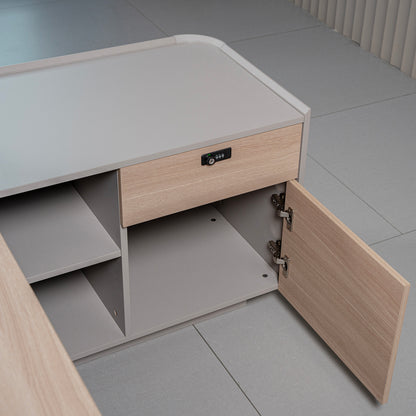 SEVANI Executive Desk Right Return - 200cm - Oak