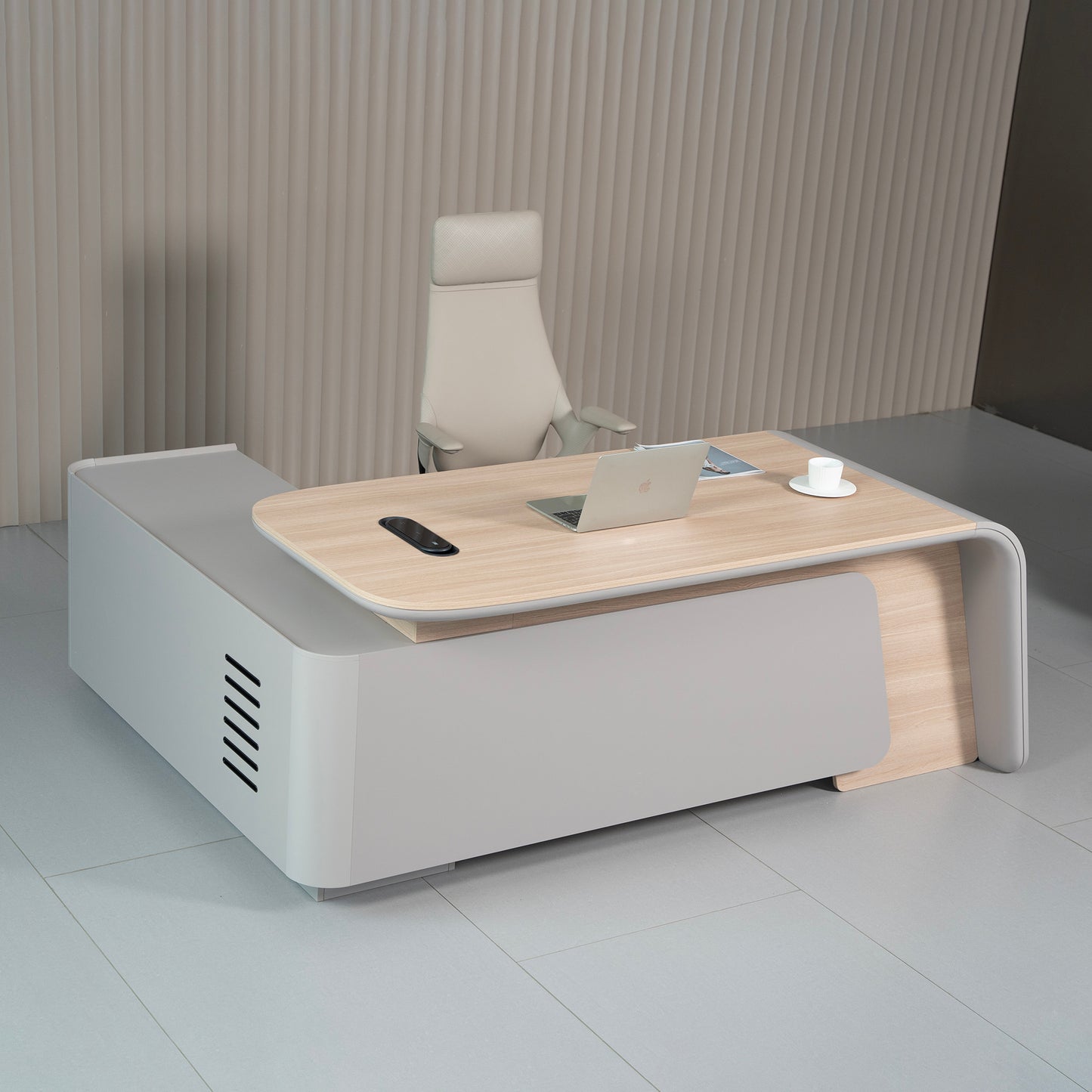 SEVANI Executive Desk Right Return - 200cm - Oak