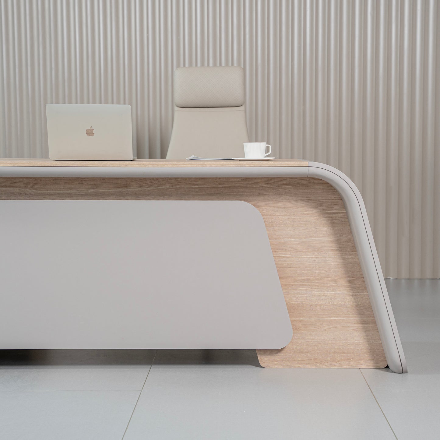 SEVANI Executive Desk Right Return - 200cm - Oak