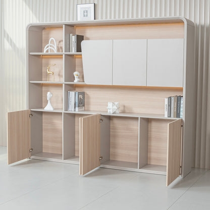SEVANI Display Wall Unit - 240cm - Oak