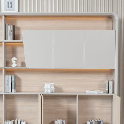 SEVANI Display Wall Unit - 240cm - Oak