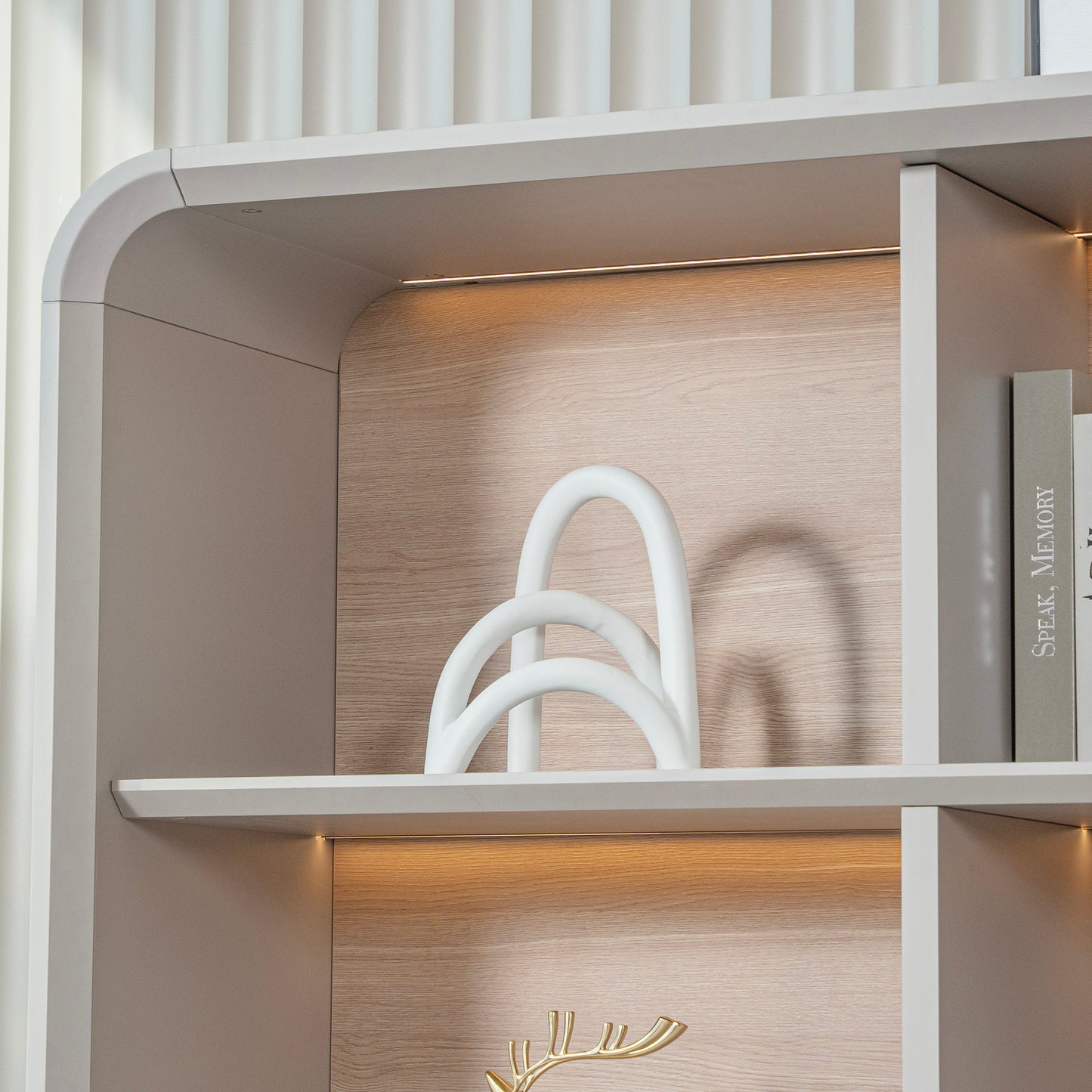 SEVANI Display Wall Unit - 240cm - Oak