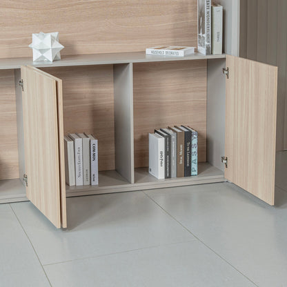 SEVANI Display Wall Unit - 240cm - Oak