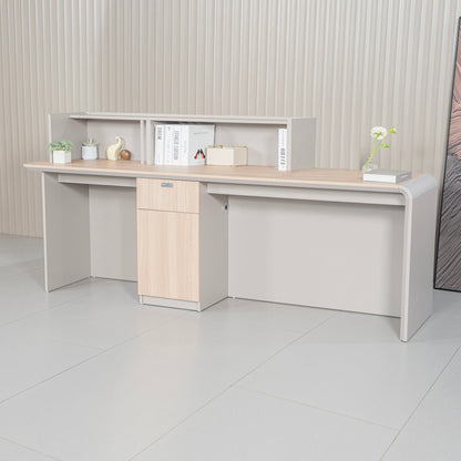 SEVANI Reception Desk 180cm - Left Counter - Oak