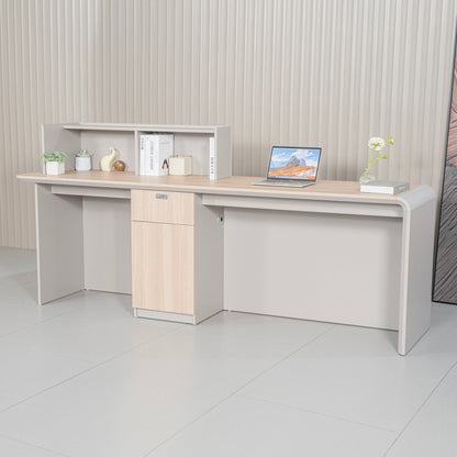 SEVANI  Reception Desk 240cm - Left Counter - Oak