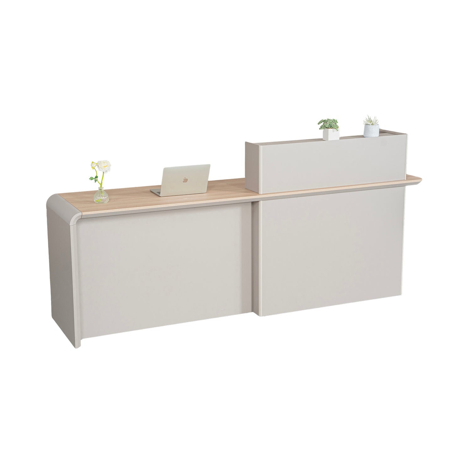 SEVANI  Reception Desk 240cm - Left Counter - Oak
