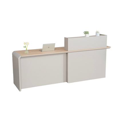 SEVANI  Reception Desk 240cm - Left Counter - Oak