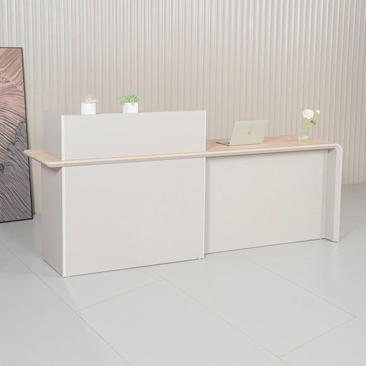 SEVANI Reception Desk 180cm - Right Counter - Oak