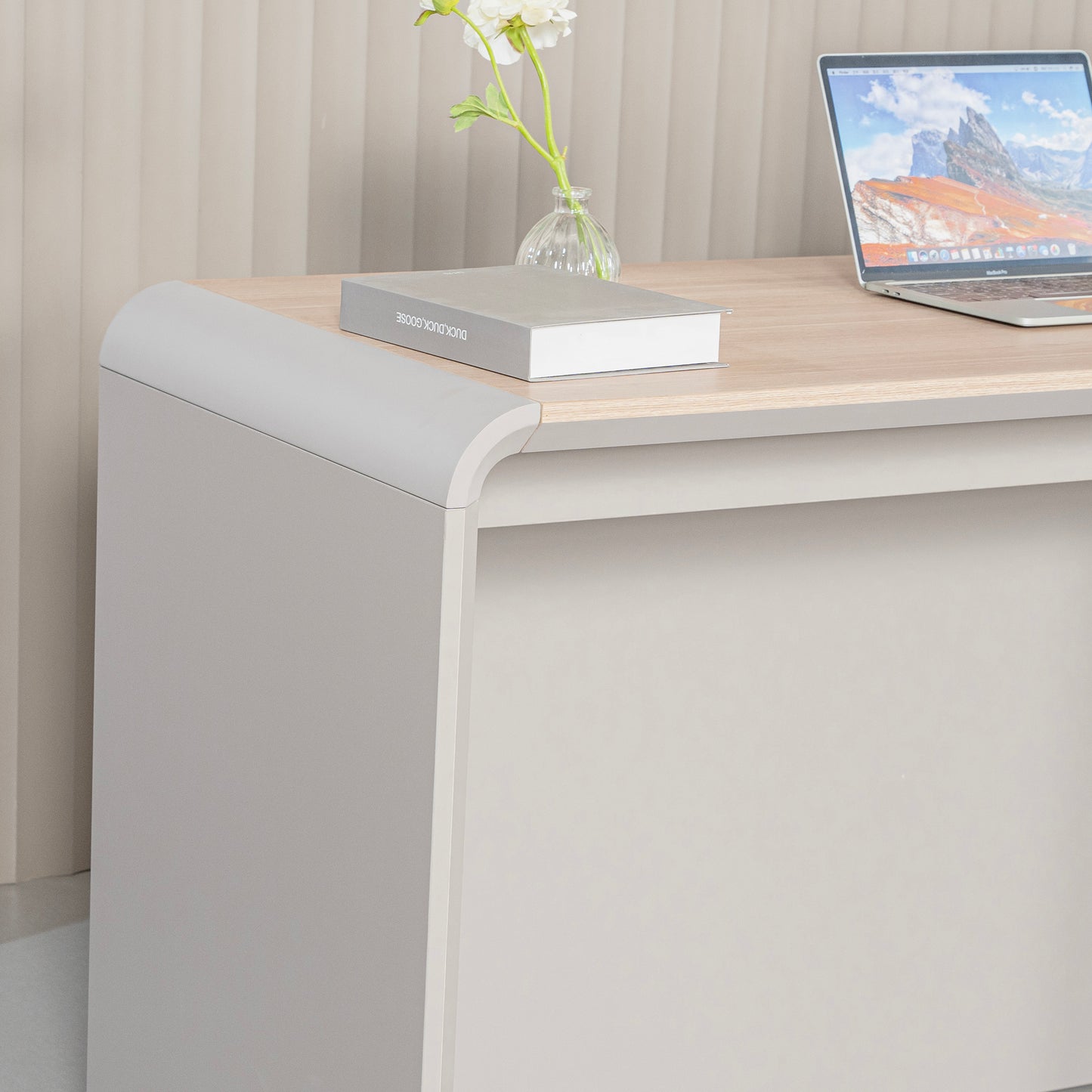 SEVANI Reception Desk 180cm - Right Counter - Oak