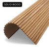 WOODFLEX Flexible Solid Paulownia Wood Slat Wall Panel - 2700mm x 600mm - Wave