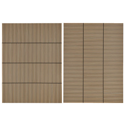 Square WOODFLEX Acoustic Wood Slat Wall Tiles - Oak Veneer - 4pc Set