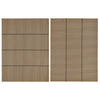 Square WOODFLEX Acoustic Wood Slat Wall Tiles - Oak Veneer - 4pc Set