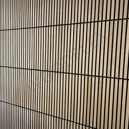 Square WOODFLEX Acoustic Wood Slat Wall Tiles - Oak Veneer - 4pc Set