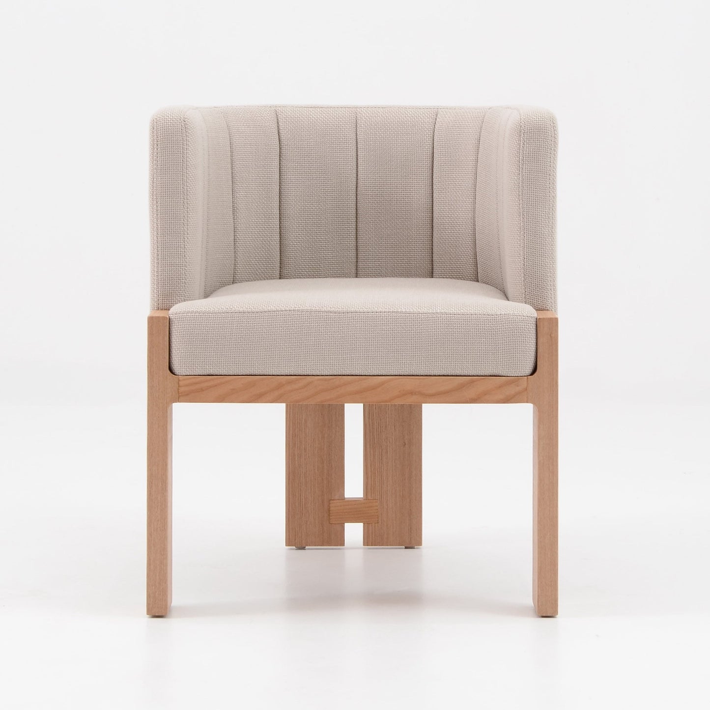 TANAKA Dining Arm Chair - Cream & Oak