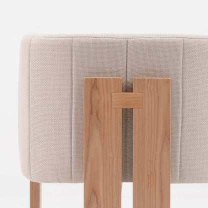 TANAKA Dining Arm Chair - Cream & Oak