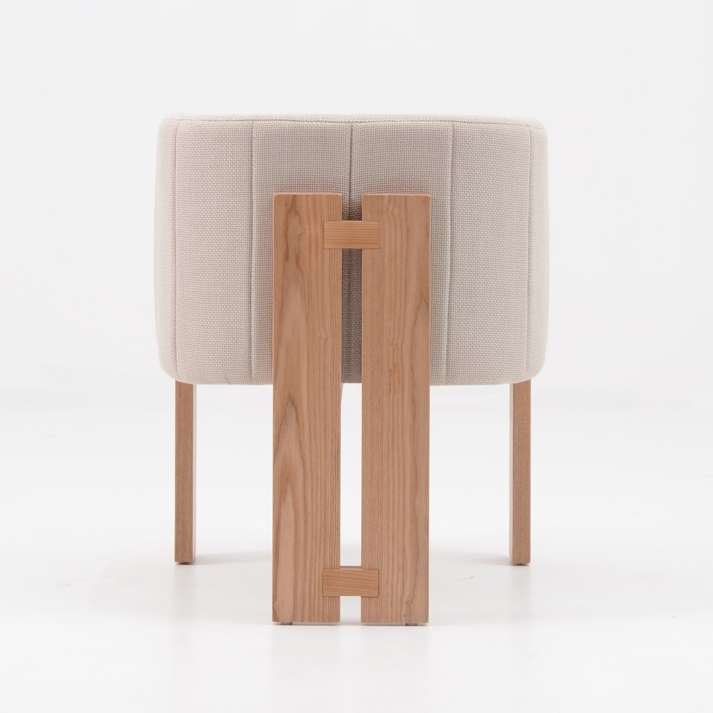 TANAKA Dining Arm Chair - Cream & Oak