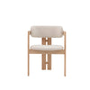 JALEN Dining Arm Chair - Cream & Natural