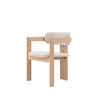 JALEN Dining Arm Chair - Cream & Natural