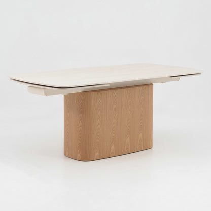 EVERLY Extendable Dining Table 180-270cm - Ceramic & Ash Veneer