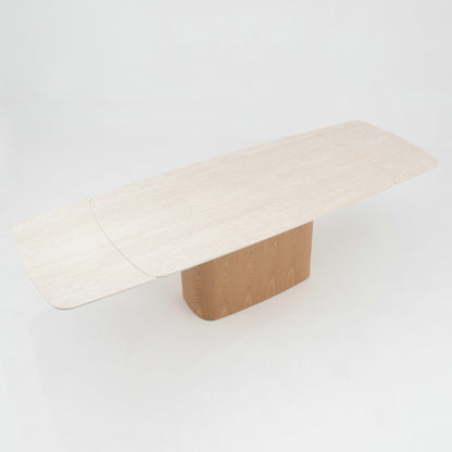 EVERLY Extendable Dining Table 180-270cm - Ceramic & Ash Veneer