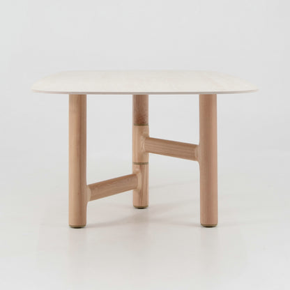 ZANDY Dining Table 250cm - White & Natural