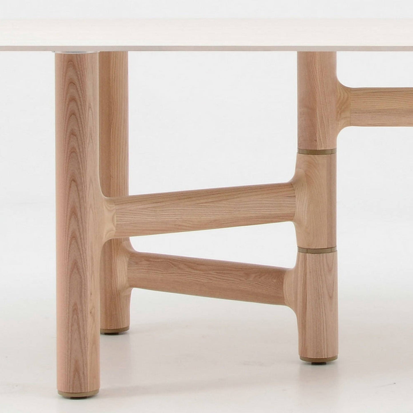 ZANDY Dining Table 250cm - White & Natural