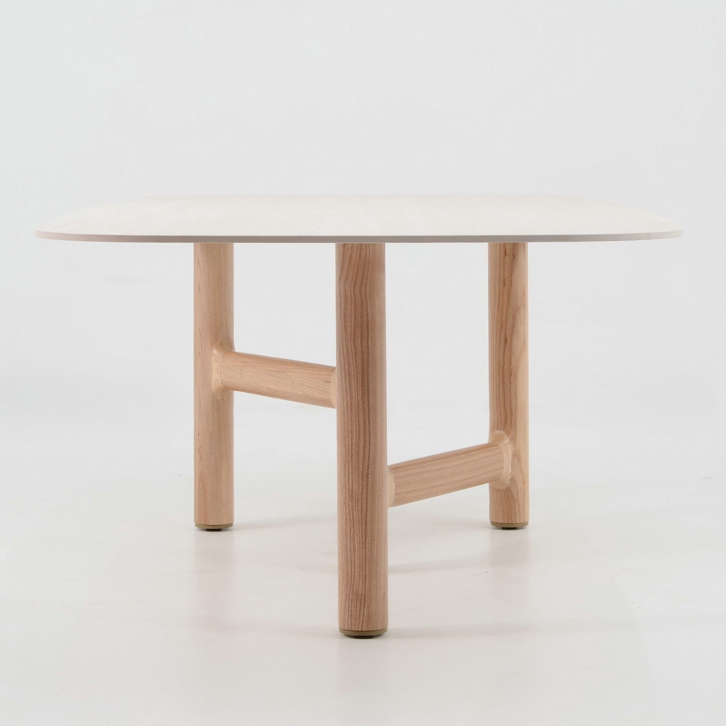ZANDY Dining Table 250cm - White & Natural